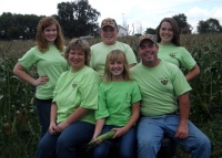 The Brown Family - from left to right: Katie, Paige, Josh, Megan, Toby and Jenna Brown